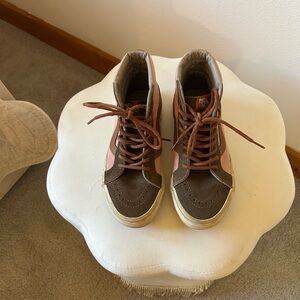 Vans High-Top Sneakers - Pink and Brown